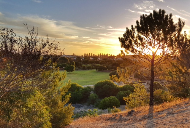 Sunset from the golf course overlooking Boo Park