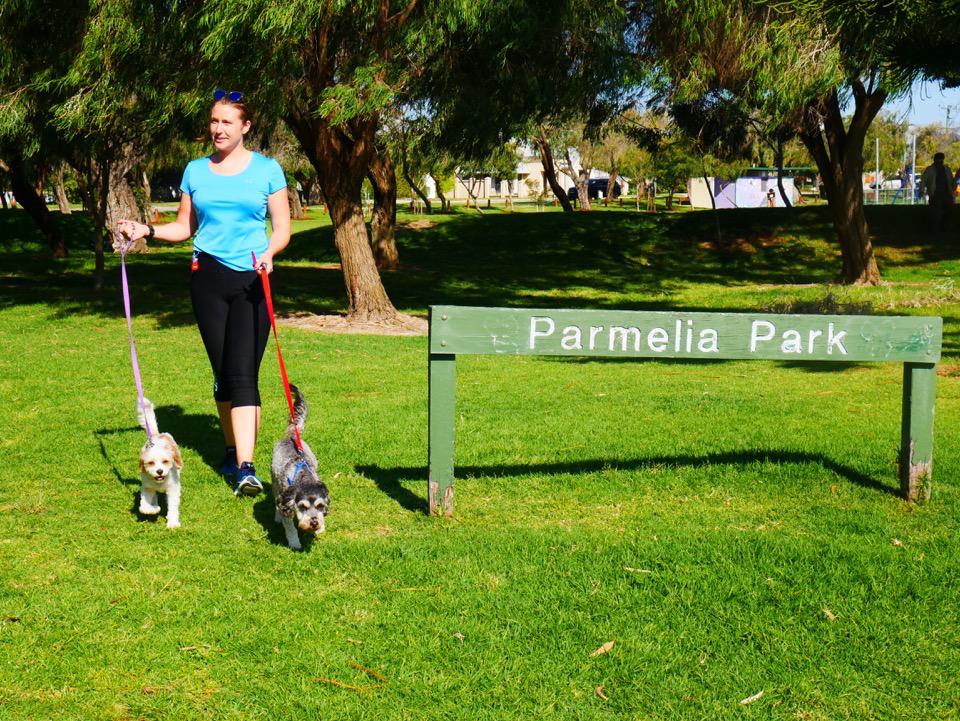Jenny, Lola and Freddie at Parmelia Park