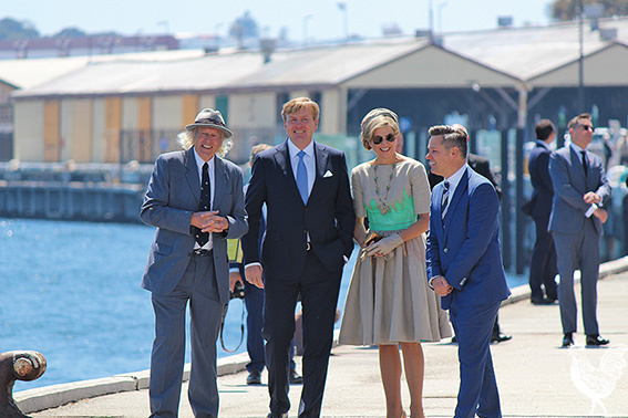 Mike Lefroy with the Dutch Royals and the Fremantle Mayor