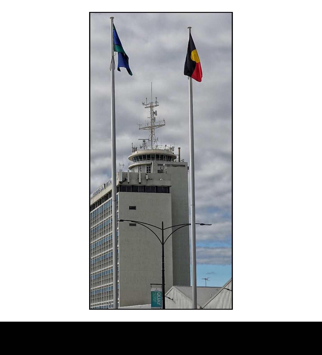 A favourite building of ours, flying the Australian Indigenous and Torres Strait islander flags above the Port