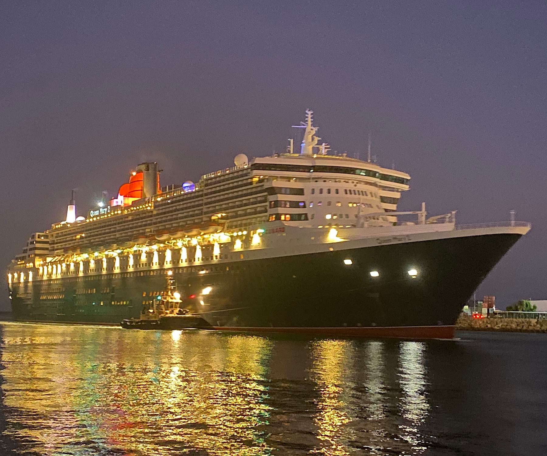 Queen Mary 2 arriving Fremantle 21 March 2023. Credit Fremantle Shipping News