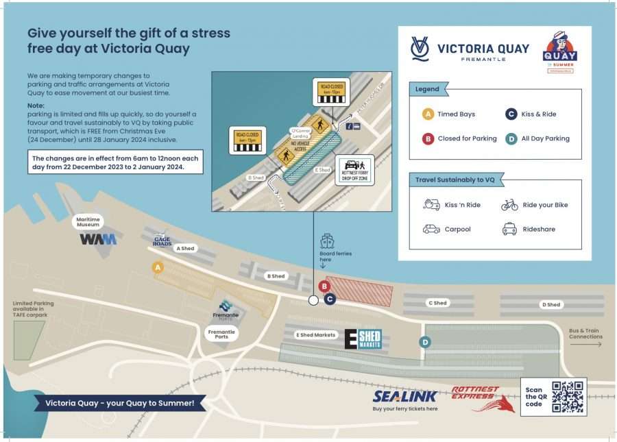 Changed Parking Arrangements At Victoria Quay Over Christmas 