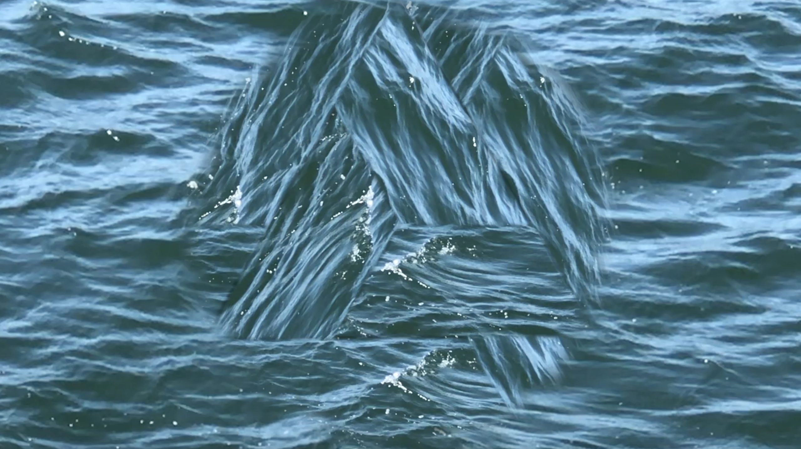 The mutability and mobility of water. Weave(2021) film still. Photo Mandy Hawkhead