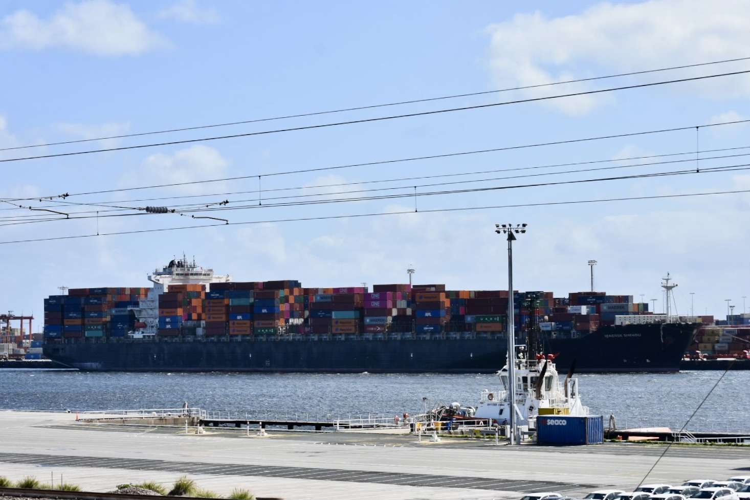 Maersk Shekou. Fremantle Harbour. 30 August 2024. Credit Jean Hudson