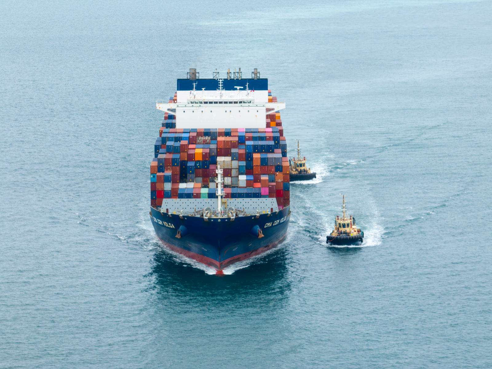 CMA CGM Volga arrives at Fremantle, 9 November 2024. Credit Les Moyle, Balm Commercial Photography