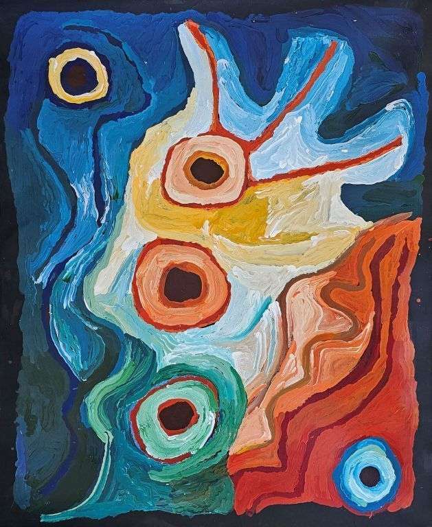 Angkaliya Curtis 150x120cm Cave Hill ART19063AC