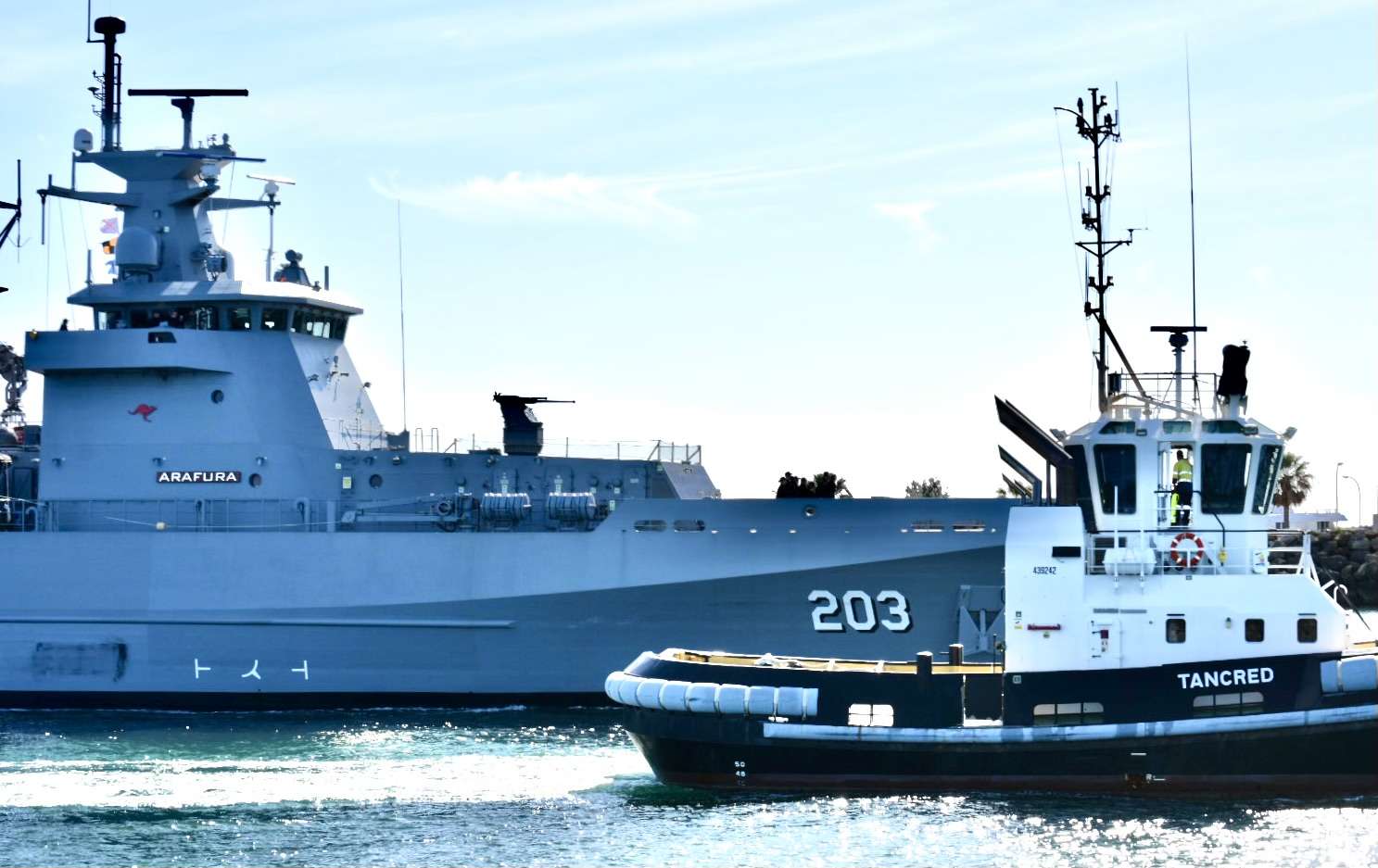 HMAS Arafura arrives in Fremantle 25 June 2025