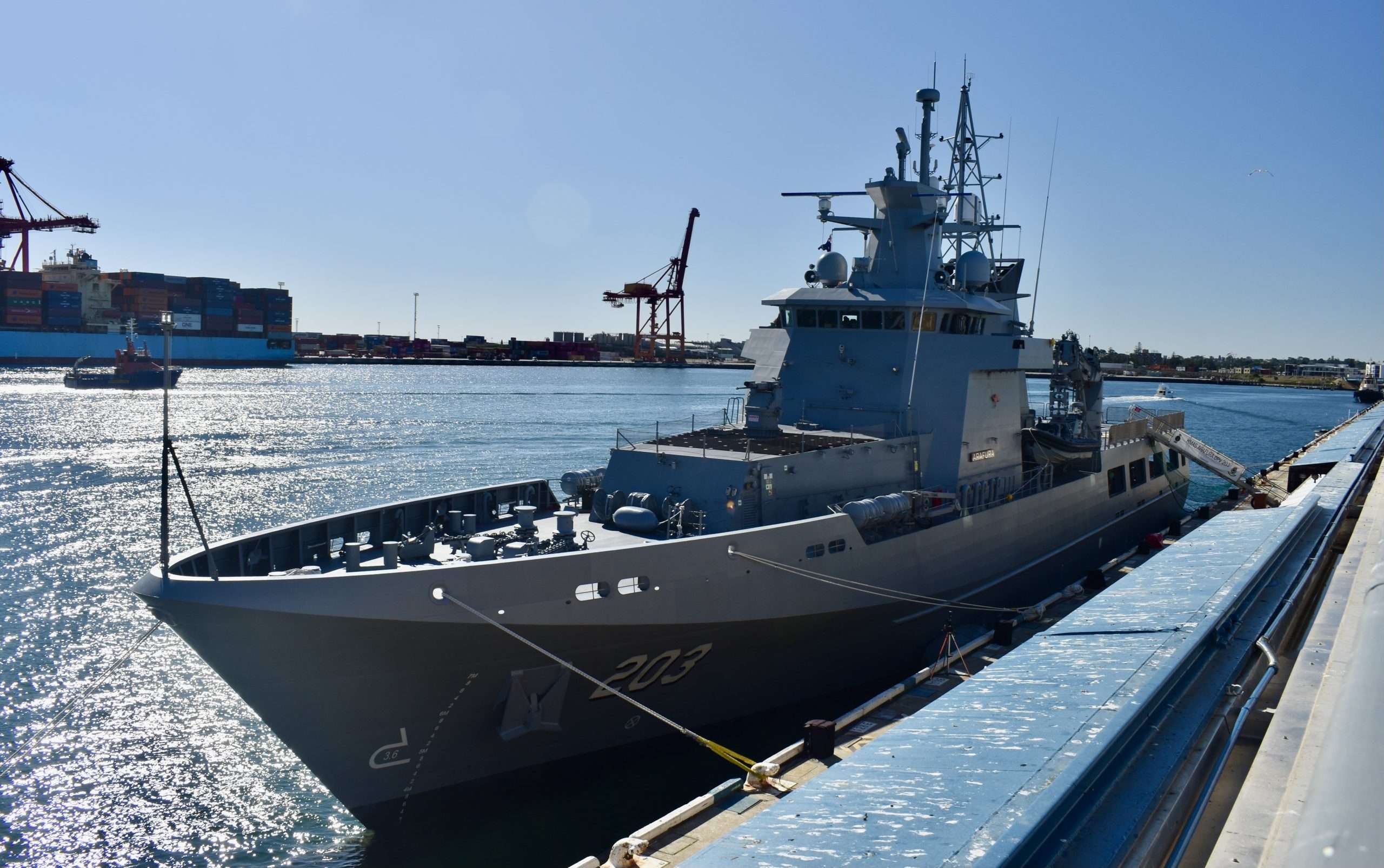 HMAS Arafura, Fremantle, 28 June 2025. Credit Jean Hudson