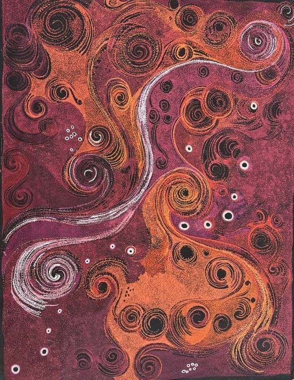 Madeline Curley 194x147cm Kungkarangkalpa tjukula Tjukurpa - Seven Sisters ART3225MC